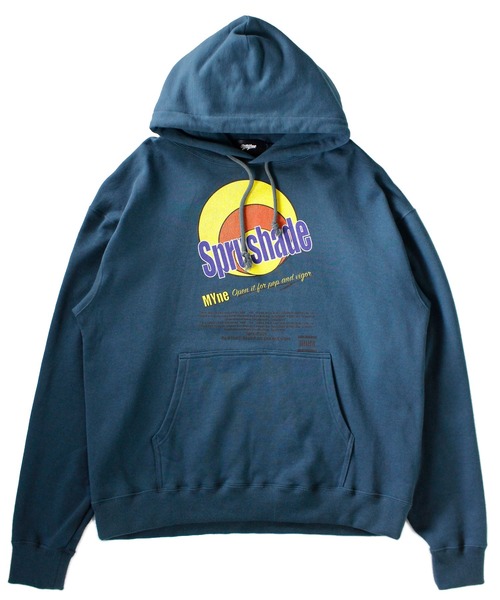 MYne（マイン）の「MYne マイン / Sprushade hoodie プリントスウェットビッグシルエットパーカー / G04HD251（パーカー・メンズ・ブラック/イエロー/グリーン・SMALL/MEDIUM/LARGE）」の2枚目の写真