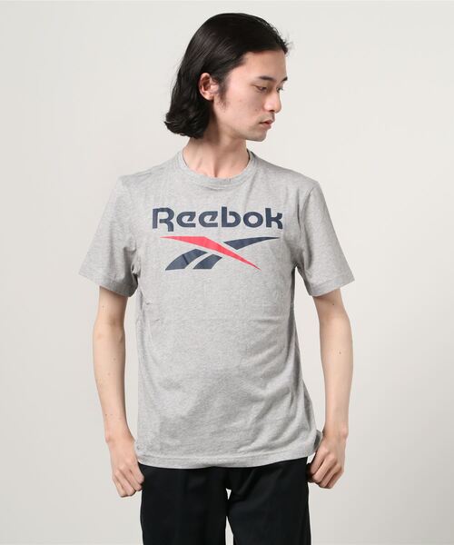 Reebok(リーボック)の「グラフィック シリーズ スタックト Tシャツ / Graphic Series Stacked Tee(Tシャツ/カットソー・メンズ・ホワイト/ブラック/ブラック×レッド/ホワイト×ネイビー/ネイビー/ヘザーグレー/ネイビー×ホワイト/アーミー/レッド・SMALL/MEDIUM/LARGE/X-LARGE/XX-LARGE/XXX-LARGE/X-SMALL)」の16枚目の写真
