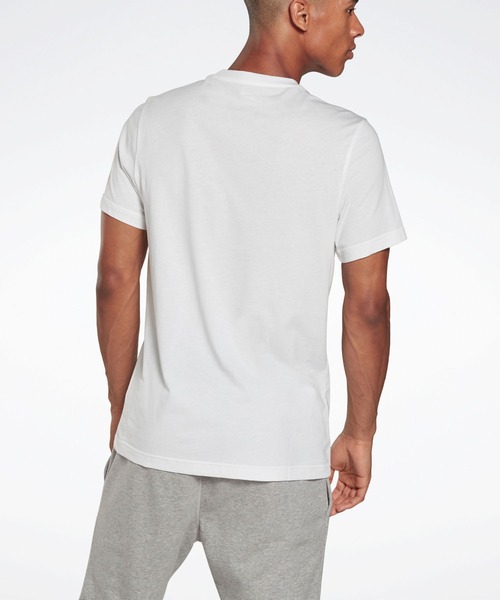 Reebok(リーボック)の「グラフィック シリーズ スタックト Tシャツ / Graphic Series Stacked Tee(Tシャツ/カットソー・メンズ・ホワイト/ブラック/ブラック×レッド/ホワイト×ネイビー/ネイビー/ヘザーグレー/ネイビー×ホワイト/アーミー/レッド・SMALL/MEDIUM/LARGE/X-LARGE/XX-LARGE/XXX-LARGE/X-SMALL)」の14枚目の写真