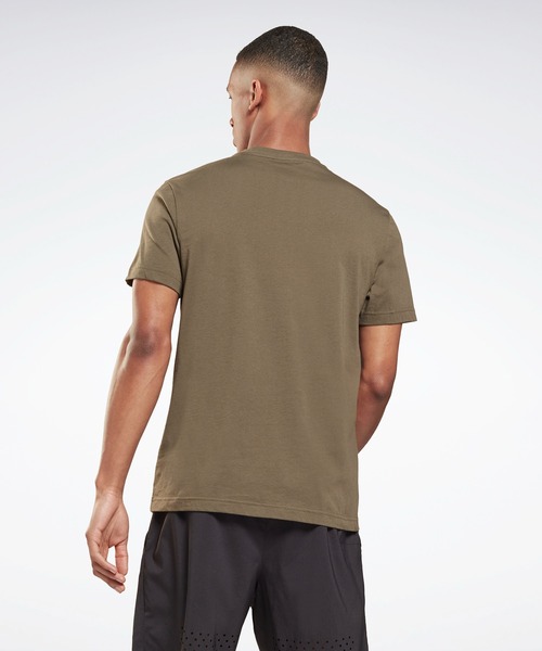 Reebok(リーボック)の「グラフィック シリーズ スタックト Tシャツ / Graphic Series Stacked Tee(Tシャツ/カットソー・メンズ・ホワイト/ブラック/ブラック×レッド/ホワイト×ネイビー/ネイビー/ヘザーグレー/ネイビー×ホワイト/アーミー/レッド・SMALL/MEDIUM/LARGE/X-LARGE/XX-LARGE/XXX-LARGE/X-SMALL)」の17枚目の写真