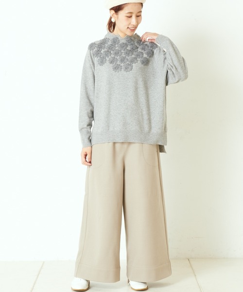 PUAL CE CIN（ピュアルセシン）の「ＷゴムワイドＰＴ（その他パンツ・レディース・ベージュ/カーキ/チャコールグレー/ネイビー・FREE）」の10枚目の写真