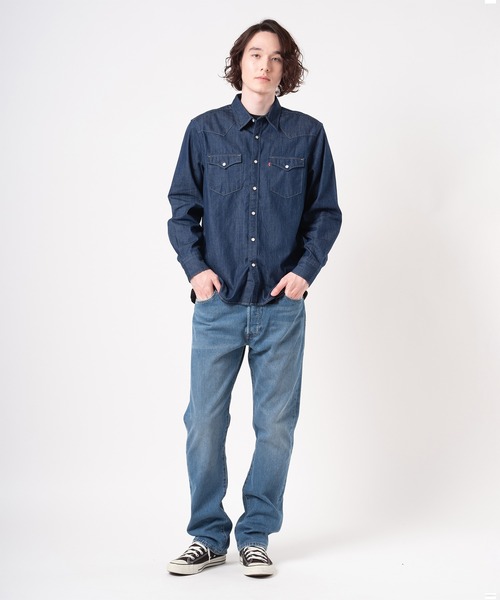Levi's（リーバイス）の「Levi's/リーバイス BARSTOW ウエスタンシャツ STANDARD RED CAST RINSE（シャツ/ブラウス・メンズ・ダークインディゴブルー・S/M/L/XL）」の10枚目の写真