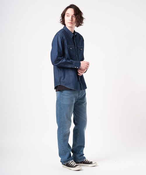 Levi's（リーバイス）の「Levi's/リーバイス BARSTOW ウエスタンシャツ STANDARD RED CAST RINSE（シャツ/ブラウス・メンズ・ダークインディゴブルー・S/M/L/XL）」の8枚目の写真