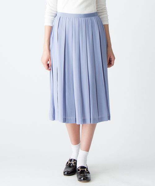 VIS（ビス）の「【with11月号掲載】ボックス入りプリーツスカート（スカート・レディース・サンドベージュ/サックスブルー/ピンク・MEDIUM/SMALL）」の4枚目の写真