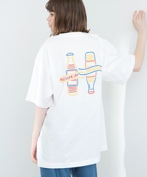 ART×EMMA CLOTHES別注 アート転写プリントビッグシルエット半袖カットソー バックプリント グラフィック カットソー