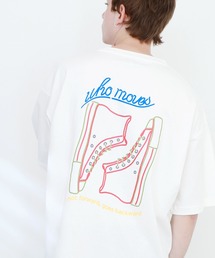 ART×EMMA CLOTHES別注 アート転写プリントビッグシルエット半袖カットソー バックプリント グラフィック カットソー