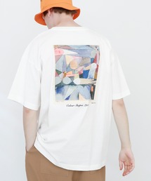 ART×EMMA CLOTHES別注 アート転写プリントビッグシルエット半袖カットソー バックプリント グラフィック カットソー