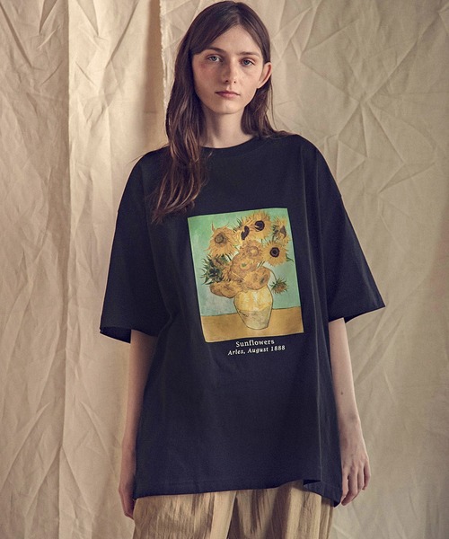 EMMA CLOTHES（エマクローズ）の「ART×EMMA CLOTHES別注 アート転写プリントビッグシルエット半袖カットソー バックプリント グラフィック カットソー（Tシャツ/カットソー・メンズ・ベージュ系その他/ブラック系その他2/グリーン系その他2/グリーン系その他/ブラック系その他3/グリーン系その他3/ホワイト系その他/ホワイト系その他2/ベージュ系その他2/ブラック系その他/ホワイト系その他3/ベージュ系その他3/ブラウン系その他/ブラウン系その他2/ブラウン系その他3/ブルー系その他2/ブルー系その他3/ブルー系その他/グリーン系その他6/グリーン系その他7/ベージュ系その他4/ベージュ系その他5/ブラック系その他4/ブラック系その他5/ブラック系その他6/ブラック系その他7/グリーン系その他5/ホワイト系その他7/ホワイト系その他5/ホワイト系その他6/ベージュ系その他6/ベージュ系その他7/グリーン系その他4/ブルー系その他5/ブルー系その他6/ブルー系その他7/その他9/その他/ホワイト系その他4/その他4/その他6/その他7/その他10/その他8/ブルー系その他4/その他2/その他3/その他5・M/L/S）」の9枚目の写真