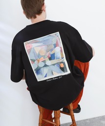 ART×EMMA CLOTHES別注 アート転写プリントビッグシルエット半袖カットソー バックプリント グラフィック カットソー