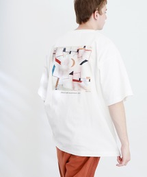 ART×EMMA CLOTHES別注 アート転写プリントビッグシルエット半袖カットソー バックプリント グラフィック カットソー