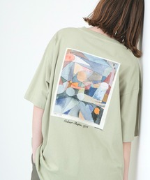 ART×EMMA CLOTHES別注 アート転写プリントビッグシルエット半袖カットソー バックプリント グラフィック カットソー
