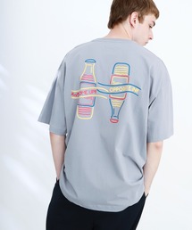 ART×EMMA CLOTHES別注 アート転写プリントビッグシルエット半袖カットソー バックプリント グラフィック カットソー