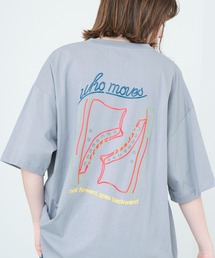 ART×EMMA CLOTHES別注 アート転写プリントビッグシルエット半袖カットソー バックプリント グラフィック カットソー