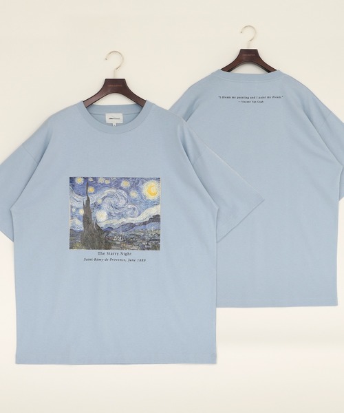 ART×EMMA CLOTHES別注 アート転写プリントビッグシルエット半袖