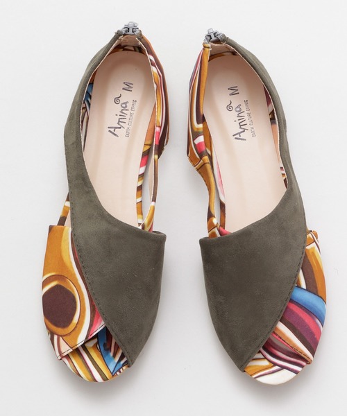 チャイハネ（チャイハネ）の「【チャイハネ】レトロモダンオープントゥパンプス（パンプス・レディース・ブラック/ベージュ/ブラウン/カーキ・MEDIUM/LARGE）」の8枚目の写真