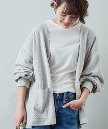 カットジャガードカーディガン