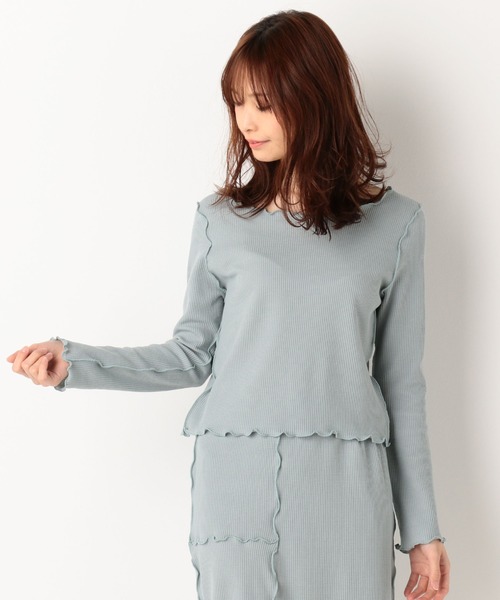 archives（アルシーヴ）の「【setupにも】アウトメローワッフルロンTEE（Tシャツ/カットソー・レディース・オフホワイト/ブラウン/グリーン・MEDIUM）」の15枚目の写真