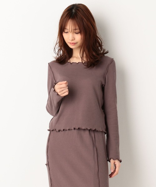 archives（アルシーヴ）の「【setupにも】アウトメローワッフルロンTEE（Tシャツ/カットソー・レディース・オフホワイト/ブラウン/グリーン・MEDIUM）」の13枚目の写真