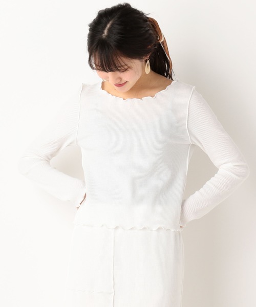 archives（アルシーヴ）の「【setupにも】アウトメローワッフルロンTEE（Tシャツ/カットソー・レディース・オフホワイト/ブラウン/グリーン・MEDIUM）」の14枚目の写真