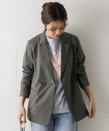 URBAN RESEARCH DOORS | コットンリネンストレッチWジャケット(その他アウター)