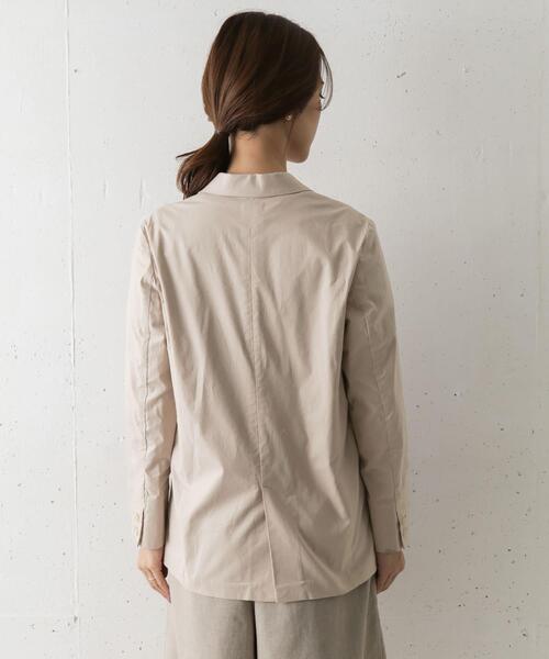 URBAN RESEARCH DOORS（アーバンリサーチドアーズ）の「コットンリネンストレッチWジャケット（その他アウター・レディース・ライトベージュ/チャコールグレー・ONE）」の10枚目の写真