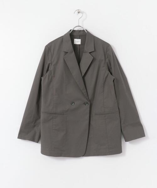 URBAN RESEARCH DOORS（アーバンリサーチドアーズ）の「コットンリネンストレッチWジャケット（その他アウター・レディース・ライトベージュ/チャコールグレー・ONE）」の16枚目の写真