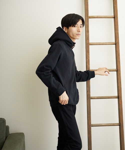 INNOCENT(イノセント)の「『ISLAND PEAK』フード裏ボア 裏起毛プルパーカー(パーカー・レディース・ライトグレー/ブラック/ベージュ/ネイビー/その他1/その他2/杢グレー/チャコール・LARGE/X-LARGE/MEDIUM)」の12枚目の写真