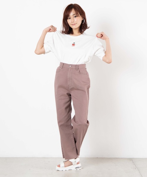 WEGO（ウィゴー）の「WEGO/チェリーワンポイントTシャツ（Tシャツ/カットソー・レディース・ブラック/ホワイト・LARGE/SMALL/MEDIUM）」の14枚目の写真