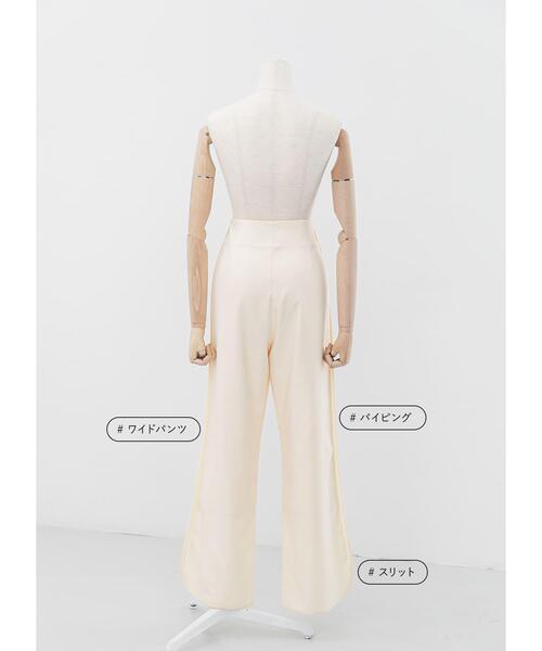 LAATO（ラート）の「PIPING SLIT PANTS（その他パンツ・レディース・グレー/オフホワイト/ストライプ・38/36）」の11枚目の写真