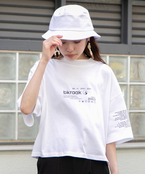 BARAK(バラク)の「【WEB限定カラーあり】スリーブロゴショートTシャツ(Tシャツ/カットソー)」|ホワイト