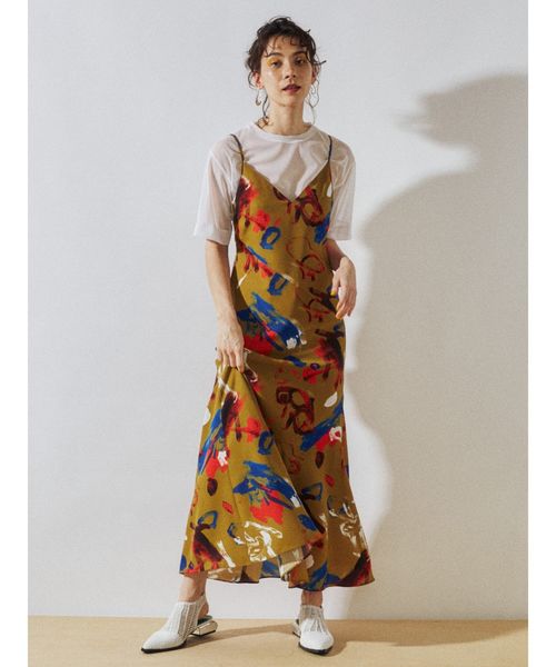 UN3D.（アンスリード）の「アートパターンキャミワンピース  