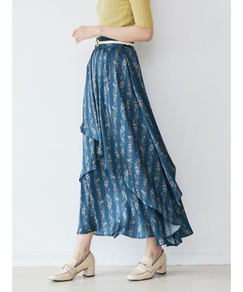 dazzlin（ダズリン）の「オリエンタルアートスカート（スカート・レディース・アイボリー/ブラック/ブルー・FREE）」の3枚目の写真