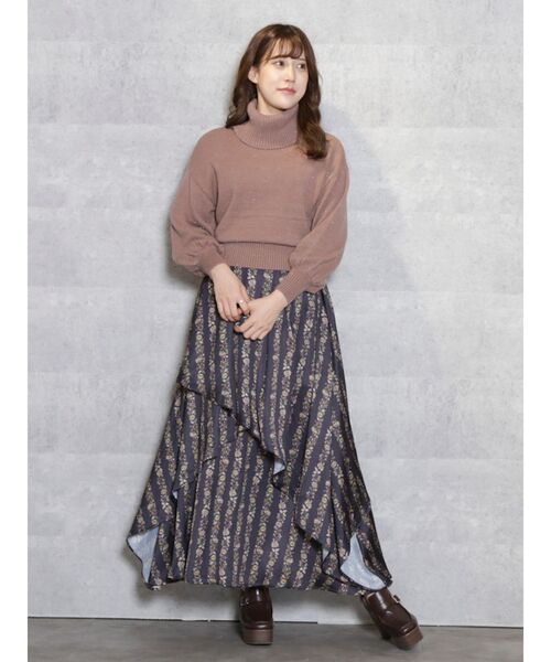 dazzlin（ダズリン）の「オリエンタルアートスカート（スカート・レディース・アイボリー/ブラック/ブルー・FREE）」の21枚目の写真