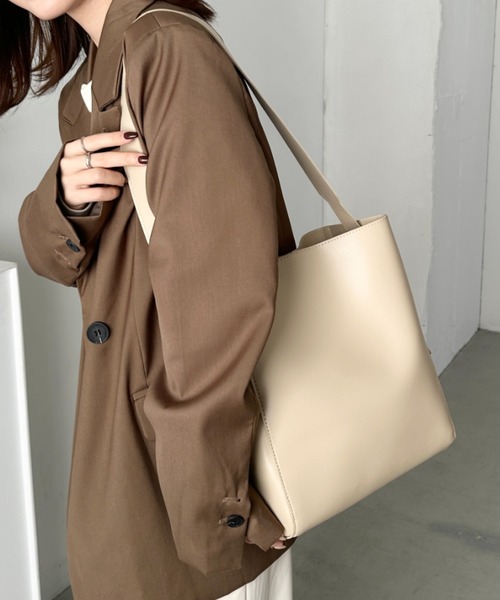 UR バケツ型バッグ ベージュ ブラウン UR バケツ型バッグ ベージュ ブラウン