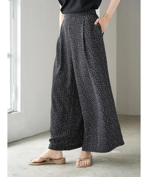 AMERICAN HOLIC(アメリカンホリック)の「センタータックリラックスワイドパンツ1 *(その他パンツ・レディース・ドット/ブラック/その他14・M/L)」の12枚目の写真
