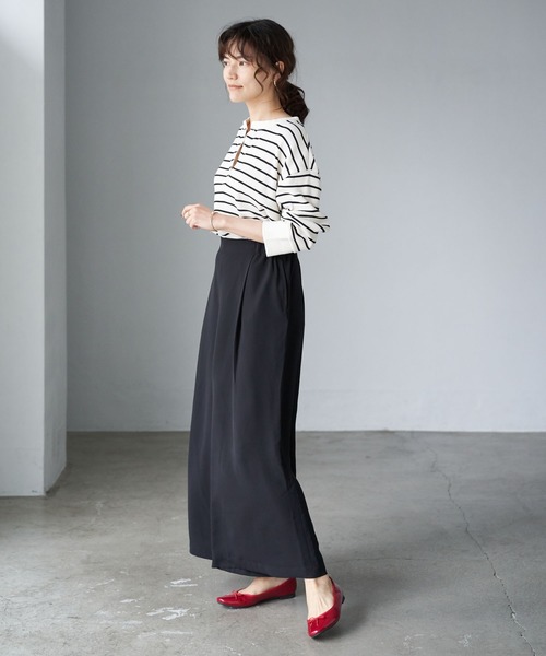 AMERICAN HOLIC(アメリカンホリック)の「センタータックリラックスワイドパンツ1 *(その他パンツ・レディース・ドット/ブラック/その他14・M/L)」の7枚目の写真