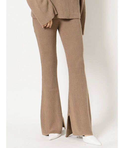 GYDA（ジェイダ）の「【WEB限定】H/Wリブニットワイドパンツ（その他パンツ・レディース・ブラック/ベージュ/アイボリー・FREE）」の8枚目の写真