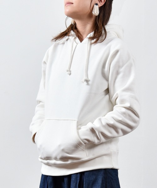 TRUSS(トラス)の「2- 12.4oz heavy weight Pullover Hoodie(パーカー・レディース・ホワイト/ブラック/ヘザーグレー/ネイビー・S/M/L/XL)」の16枚目の写真