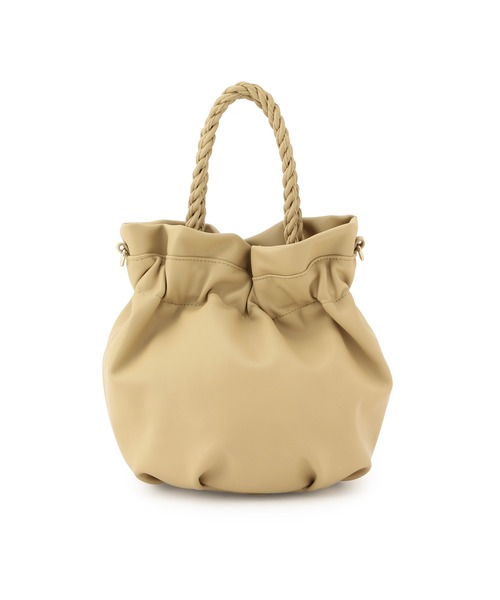 ROPE' PICNIC(ロペピクニック)の「ツイストハンドルシャーリングラウンドトート&ショルダーバッグ(ショルダーバッグ・レディース・ブラック/ベージュ系その他・FREE)」の5枚目の写真