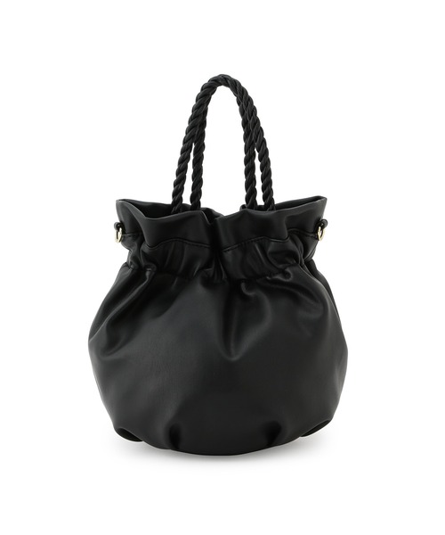 ROPE' PICNIC(ロペピクニック)の「ツイストハンドルシャーリングラウンドトート&ショルダーバッグ(ショルダーバッグ・レディース・ブラック/ベージュ系その他・FREE)」の8枚目の写真