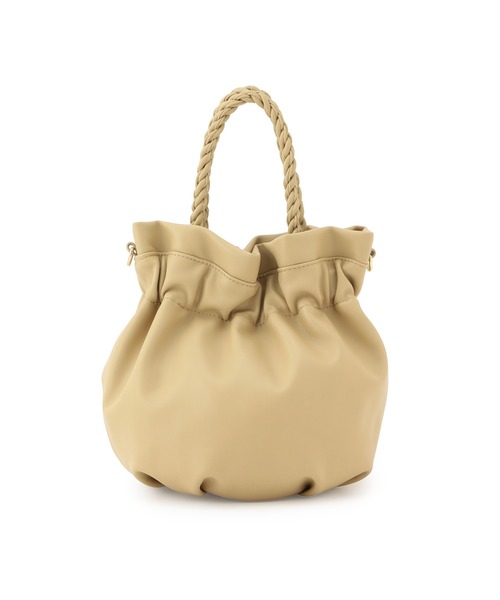 ROPE' PICNIC(ロペピクニック)の「ツイストハンドルシャーリングラウンドトート&ショルダーバッグ(ショルダーバッグ・レディース・ブラック/ベージュ系その他・FREE)」の7枚目の写真