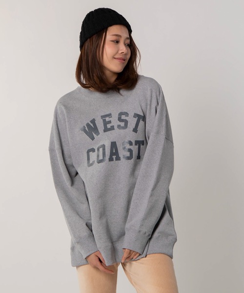 Ocean Pacific（オーシャンパシフィック）の「【OP/オーピー】レディースプリントスウェット /   トレーナー  ビッグシルエット　オーバーサイズ / ワンマイルウェア / ルームウェア（スウェット・レディース・グレー/アイボリー/ネイビー/パープル系その他・LARGE/MEDIUM）」の3枚目の写真