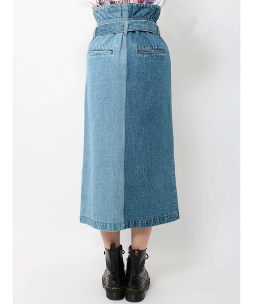 jouetie（ジュエティ）の「ハイウエストハイブリッドスカート（デニムスカート・レディース・アイボリー/ブラック/ライトブルー・MEDIUM）」の14枚目の写真