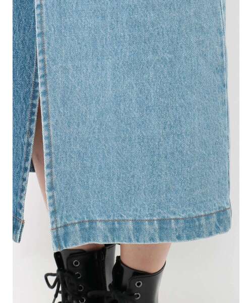 jouetie（ジュエティ）の「ハイウエストハイブリッドスカート（デニムスカート・レディース・アイボリー/ブラック/ライトブルー・MEDIUM）」の17枚目の写真