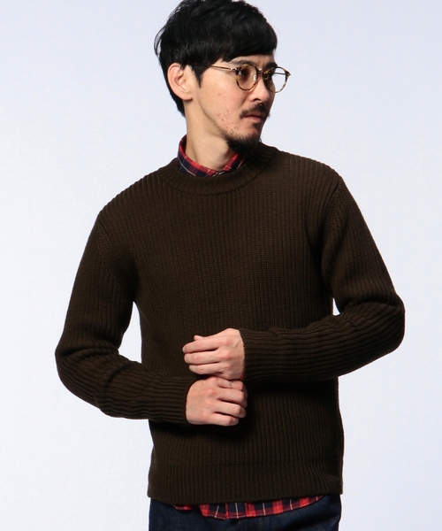 UNITED ARROWS(ユナイテッドアローズ)の「UAB ウールモヘアシルク ミドルゲージ クルーネック◆(ニット/セーター・メンズ・ネイビー/ホワイト/オリーブ/ロイヤルブルー・X-LARGE/SMALL/LARGE/MEDIUM/X-SMALL)」の1枚目の写真