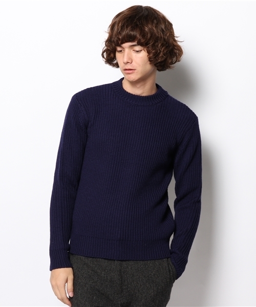 UNITED ARROWS(ユナイテッドアローズ)の「UAB ウールモヘアシルク ミドルゲージ クルーネック◆(ニット/セーター・メンズ・ネイビー/ホワイト/オリーブ/ロイヤルブルー・X-LARGE/SMALL/LARGE/MEDIUM/X-SMALL)」の4枚目の写真