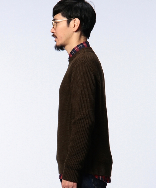 UNITED ARROWS(ユナイテッドアローズ)の「UAB ウールモヘアシルク ミドルゲージ クルーネック◆(ニット/セーター・メンズ・ネイビー/ホワイト/オリーブ/ロイヤルブルー・X-LARGE/SMALL/LARGE/MEDIUM/X-SMALL)」の6枚目の写真