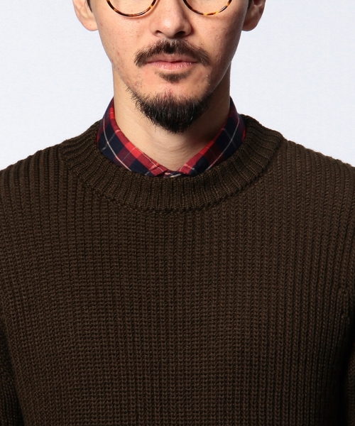 UNITED ARROWS(ユナイテッドアローズ)の「UAB ウールモヘアシルク ミドルゲージ クルーネック◆(ニット/セーター・メンズ・ネイビー/ホワイト/オリーブ/ロイヤルブルー・X-LARGE/SMALL/LARGE/MEDIUM/X-SMALL)」の8枚目の写真