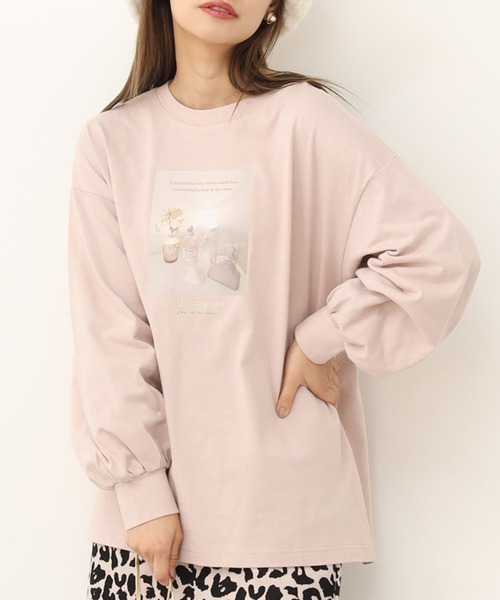 one after another NICE CLAUP（ワンアフターアナザーナイスクラップ）の「プリントアソートスウェット（Tシャツ/カットソー・レディース・ピンク/レッド/オフホワイト/ブラック・FREE）」の4枚目の写真