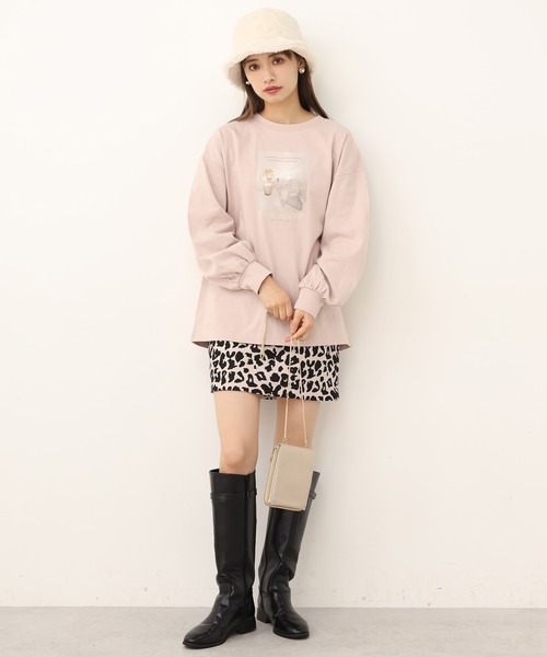 one after another NICE CLAUP（ワンアフターアナザーナイスクラップ）の「プリントアソートスウェット（Tシャツ/カットソー・レディース・ピンク/レッド/オフホワイト/ブラック・FREE）」の6枚目の写真